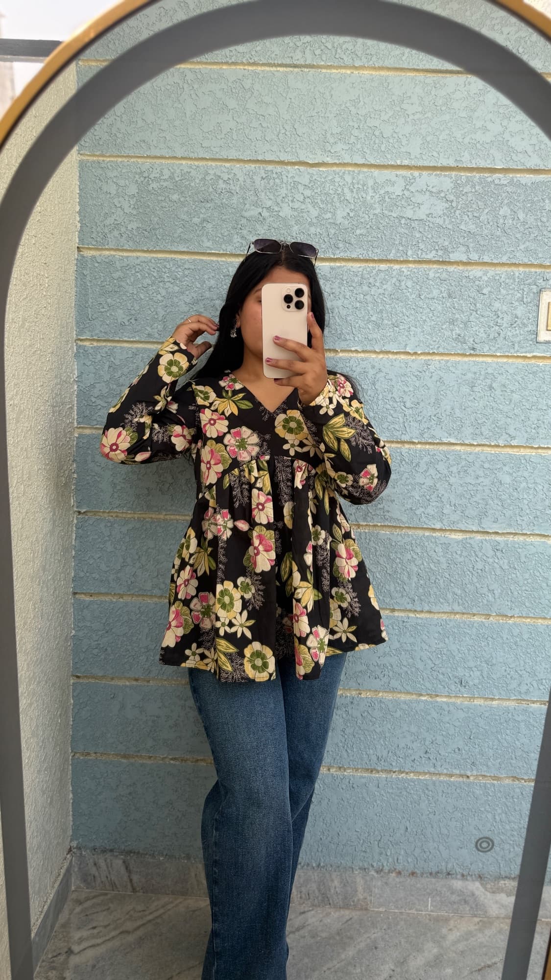 Ziva Green Peplum Top