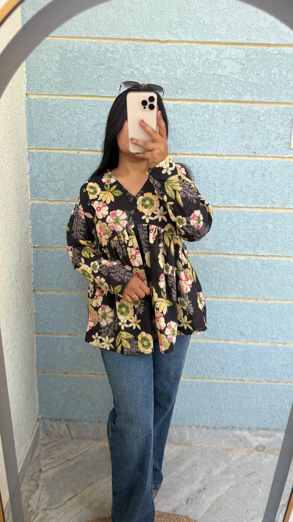 Ziva Green Peplum Top