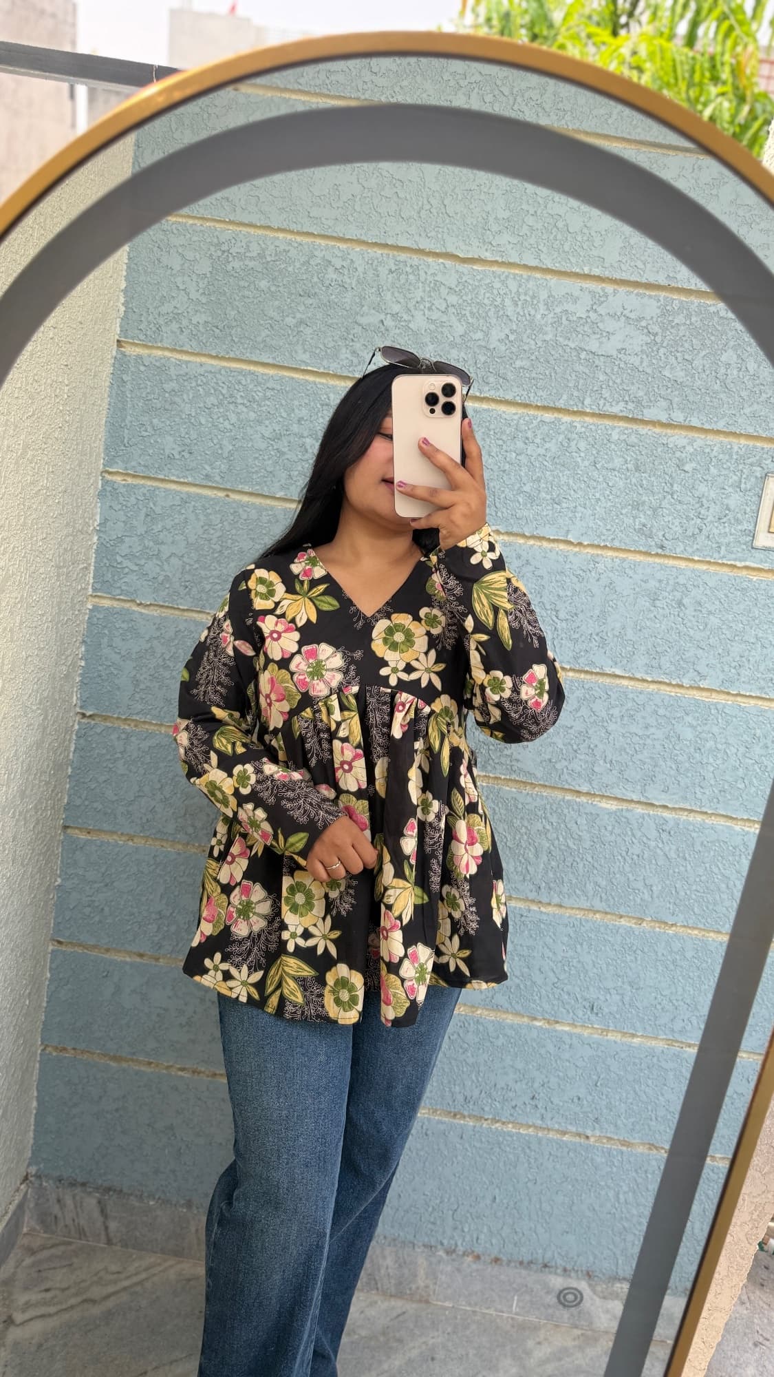 Ziva Green Peplum Top